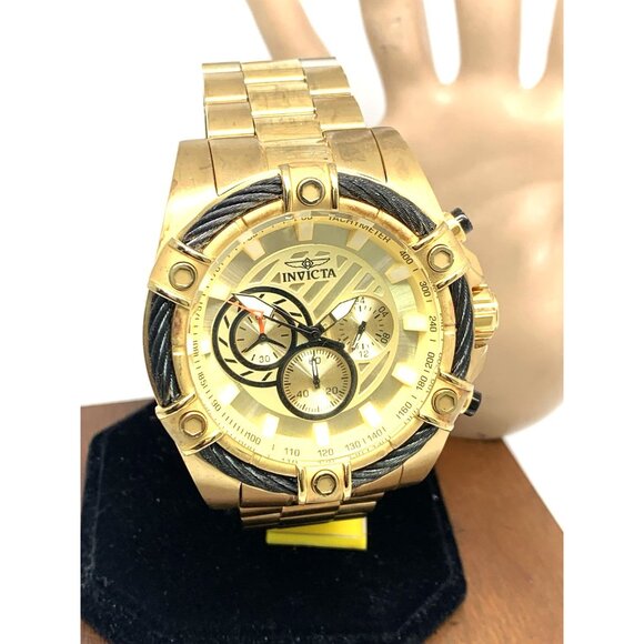 Invicta Men's Watch 25515 Bolt Quartz Chronograph Diver Gold Tone Steel 52mm - Picture 14 of 15